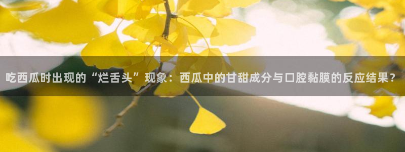 911今日必吃大瓜：吃西瓜时出现的“烂舌头”现象：西瓜中的甘甜成分与口腔黏膜的反应结果？