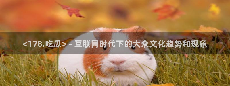 51吃瓜今日吃瓜娜娜：<178.吃瓜> - 互联网时代下的大众文化趋势和现象